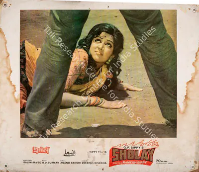 Dwarka Divecha (Cinematographer), Sholay, 1975, Photographic Still Mounted on Lobby Card
