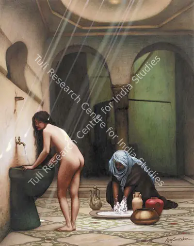 Ajay Swarnkar (Artist), Moorish Bath, Painting