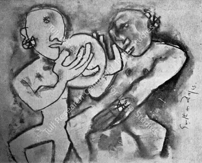A.P. Santhanaraj (Artist), Drummers, Painting