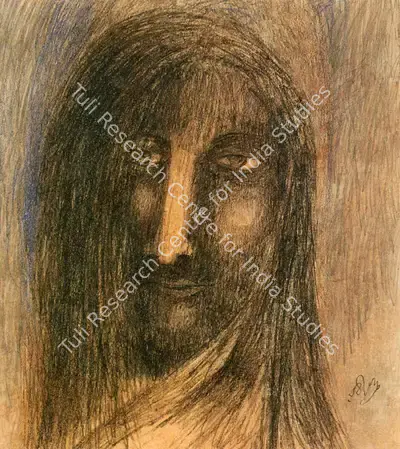 Hemendranath Mazumdar (Artist), Portrait of Mrs Sinha, Painting