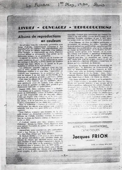 Reproduction albums in colors, 1950, Newspaper Clipping