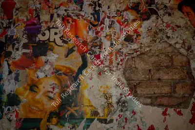 Hemant Chaturvedi (Photographer), New Roshan Talkies, Mumbai, Maharashtra- Torn Poster of Chor Machaye Shor (1974), 2024, Contemporary Photograph
