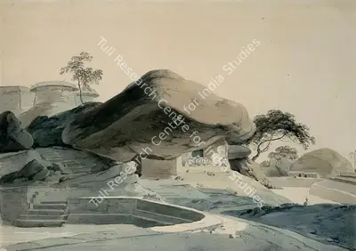 Thomas Daniell (Artist), Krishnagiri Fort, Tamil Nadu, South India, Drawing