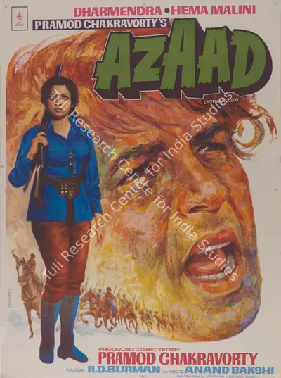 Pramod Chakravorty (Producer), Azaad, 1978, Full Sheet Poster