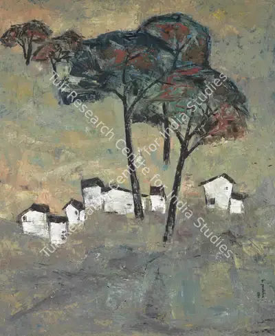 B. Prabha (Artist), Landscape, 1961, Painting