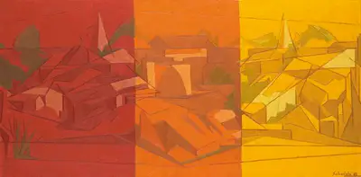 Jehangir Sabavala (Artist), Heat Haze, 1962, Painting
