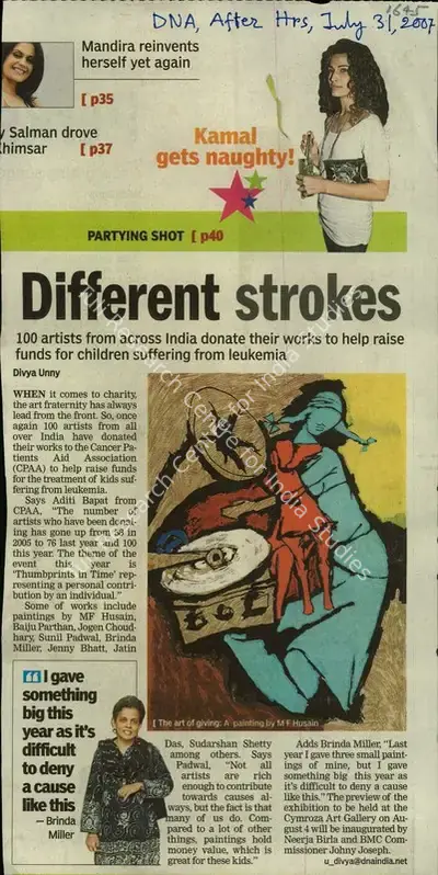 Divya Unny (Reporter), Different strokes, 2007, Newspaper Clipping