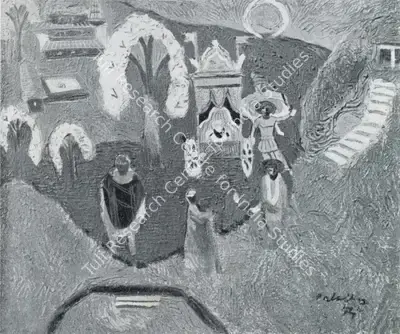 Shankar Palsikar (Artist), Festival at Trimbak, 1953, Painting