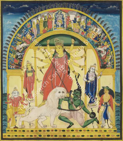 Early Bengal School (Artist), Untitled (Durga), 1890, Painting