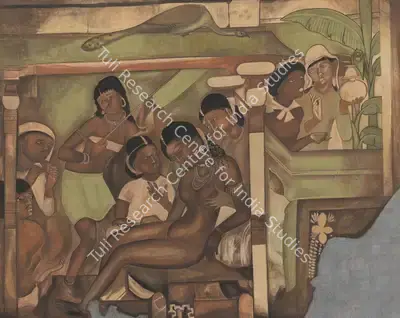 20th Century Indian School (Artist), Dying Princess, 1910, Painting