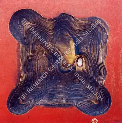 Patel, Jeram (Artist). Untitled. Blow torch on wood, 1974 | Painting | FineArts | 00375806