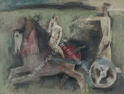 Husain, M.F. (Artist). Untitled. Oil on canvas, 1959 | Painting | FineArts | 00416692