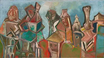S.K. Bakre (Artist), Autumn, 1963, Painting
