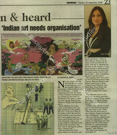 Hassan M. Kamal (Reporter), Indian Art Needs Organisation, 2008, Newspaper Clipping