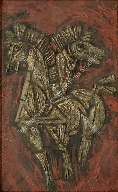 M.F. Husain (Artist), Horse, 1969, Painting