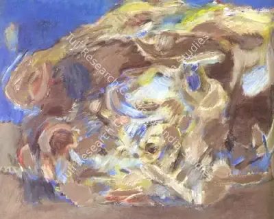 Tyeb Mehta (Artist), Trussed Bull, 1966, Painting