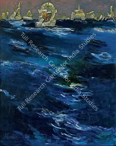 Manu Parekh (Artist), Ganga, 1988, Painting