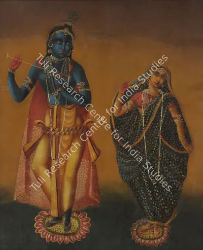 Early Bengal School (Artist), Untitled (Radha and Krishna), 1890, Painting