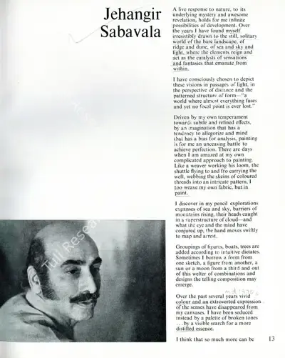 Jehangir Sabavala (Essayist), Jehangir Sabavala, 1980, Essay