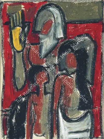 Biren De (Artist), Study For The Patriarch, 1954, Drawing
