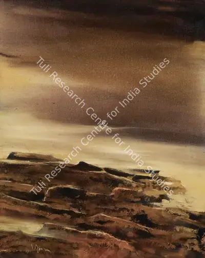Vijay Kumar Somanchi (Artist), Sienna Sky II, Painting