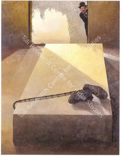 Bhattacharjee, Bikash (Artist). Visit. Acrylic on canvas, 1975 | Painting  | 00878530