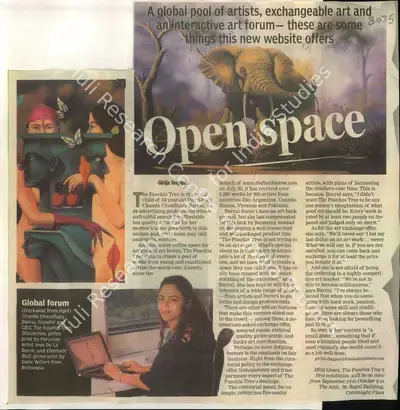 Girija Duggal (Reporter), Open Space, 2008, Newspaper Clipping
