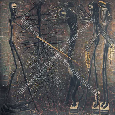 Ved Nayar (Artist), Mankind 2194 Despair & Hope Of Kalpavriksha, 1994, Painting