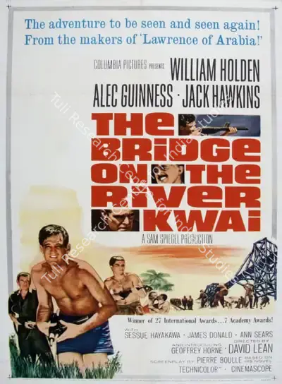 David Lean (Director), The Bridge on the River Kwai, 1957, Poster