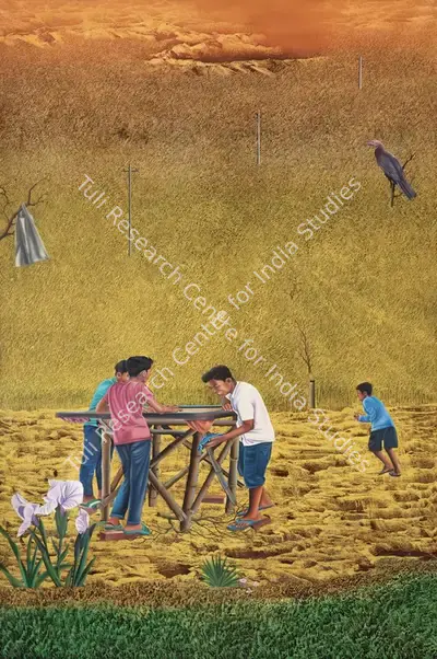 Jagannath Mohapatra (Artist), Harvesting, 2023, Painting