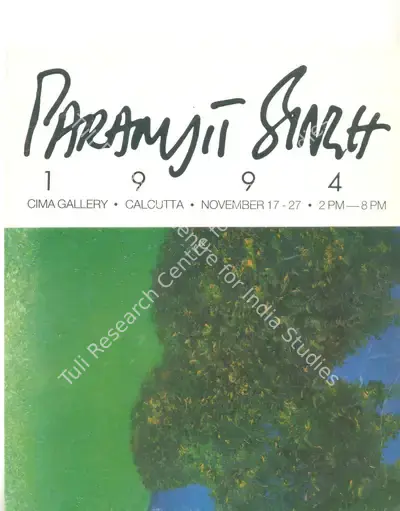 Paramjit Singh (Artist), Paramjit Singh 1994, 1994, Solo Exhibition Invitation