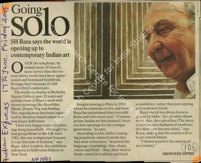 Srimoyee Mitra (Reporter), Going Solo, 2005, Newspaper Clipping