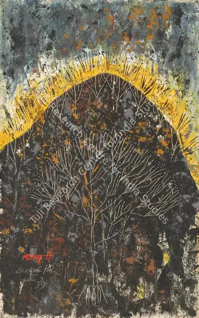 Pai, Laxman (Artist). Untitled (Landscape), 1959 | Painting, So.Lon/30.09.25, 2025 · Sotheby's