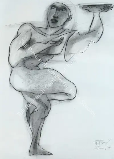Jatin Das (Artist), Holding the Earth, 2007, Drawing