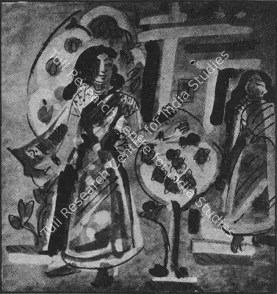 Benode Behari Mukherjee (Artist), The Garden, 1948, Painting