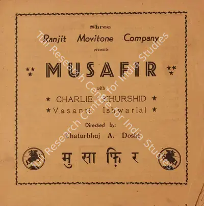 Chaturbhuj A. Doshi (Director), Musafir, 1940, Song-Synopsis Booklet