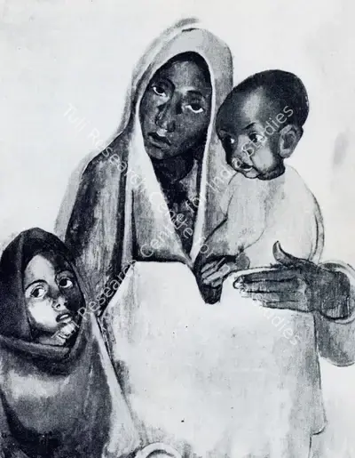 Amrita Sher-Gil (Artist), Mother India, 1935, Painting