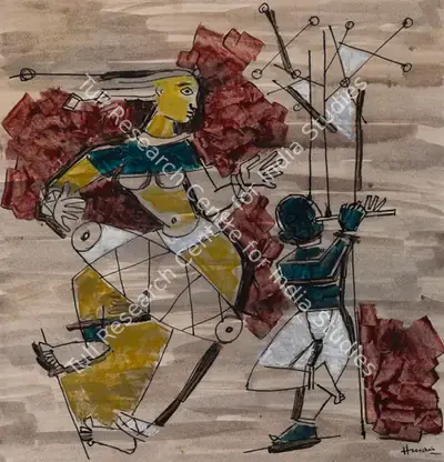 M.F. Husain (Artist), Untitled, 1949, Painting