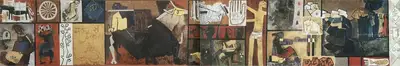 Husain, M. F. (Artist). Zameen. Oil on canvas, 1955 | Maqbool Fida Husain, 2008 | Painting | FineArts | 00495167