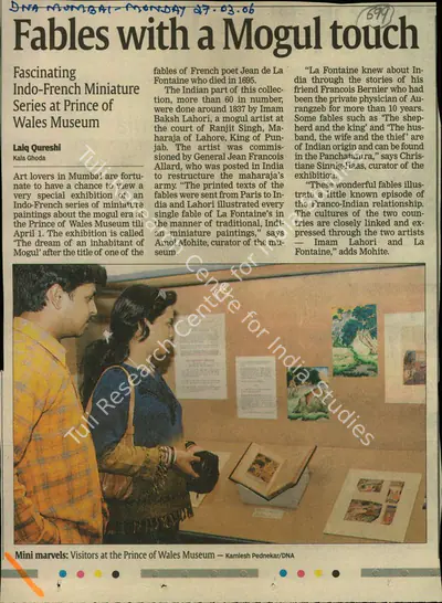 Laiq Qureshi (Reporter), Fables with a Mogul Touch, 2006, Newspaper Clipping