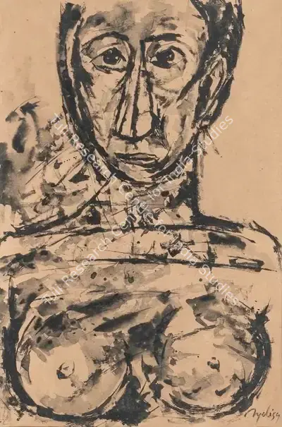 Tyeb Mehta (Artist), Untitled, 1959, Painting