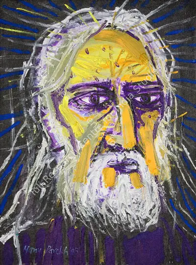 Manu Parekh (Artist), The Head of a Poet, 2005, Painting