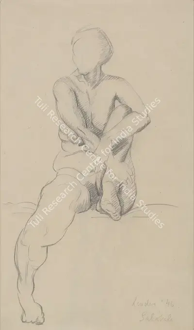 Jehangir Sabavala (Artist), Untitled, 1946, Drawing