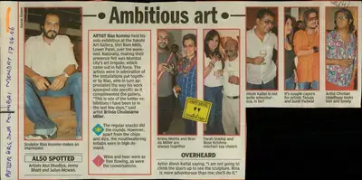 Ambitious Art, 2006, Newspaper Clipping