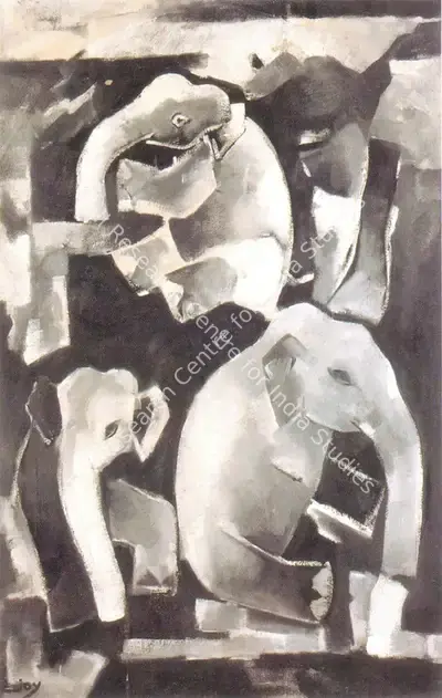 Joy (Artist), Elephants, Painting
