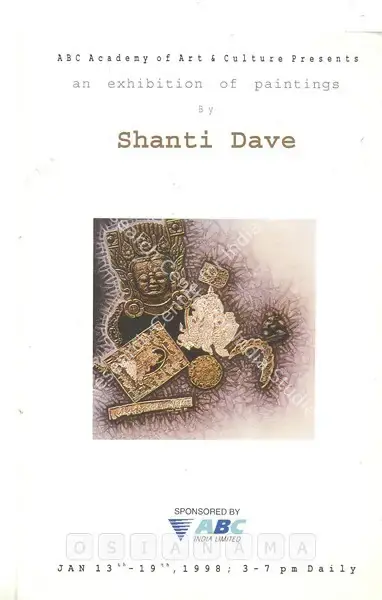 Shanti Dave (Artist), Exhibition of Paintings by Shanti Dave, 1998, Solo Exhibition Invitation