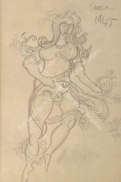 F.N. Souza (Artist), Untitled, 1945, Drawing