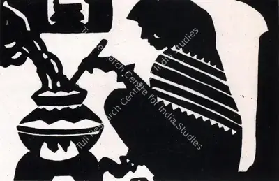 Somnath Hore (Artist), Nandalal Bose, 1929, Painting