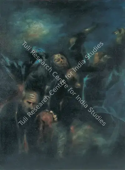 Jaideep Mehrotra (Artist), Devotees of Ayyappa, 1995, Painting
