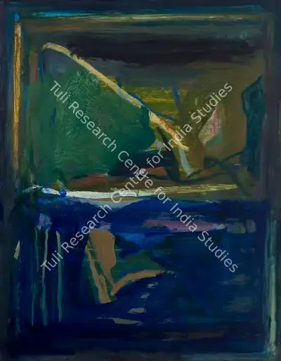 S.H. Raza (Artist), Night, 1972, Painting